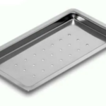 CenterMedicalInstrumental Cirúrgico  Bandeja Perfurada Nova Luminox - Aço Inox - 22 x 12 x 1,5 cm